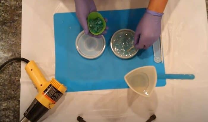 Blue Seaglass Resin Coaster 2