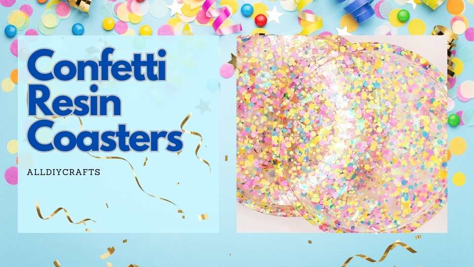 confetti resin coasters for beginners