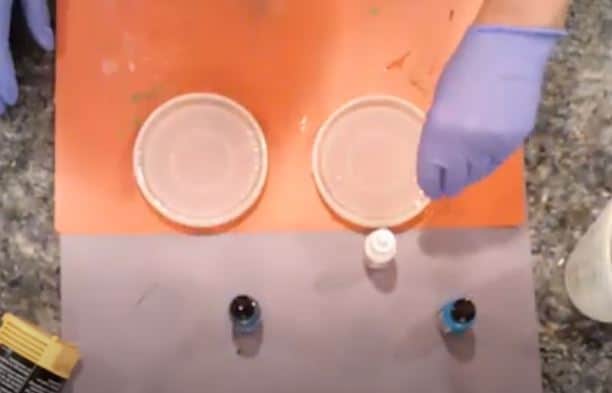 Blue resin art coaster 2