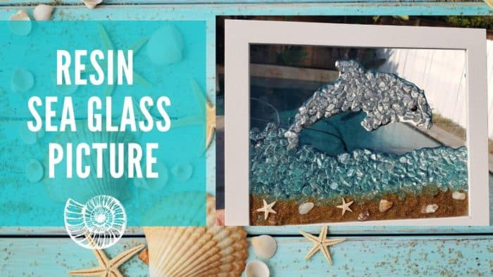 Sea Glass Dolphin Resin Art