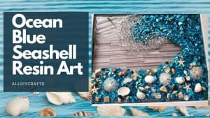 Resin Beach Art Dark blue wave