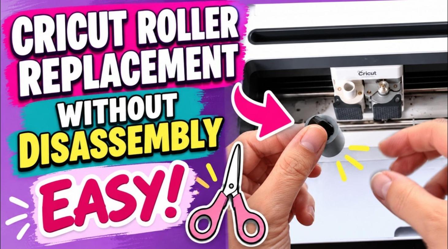 Cricut roller replacement without disassembly, easy fix