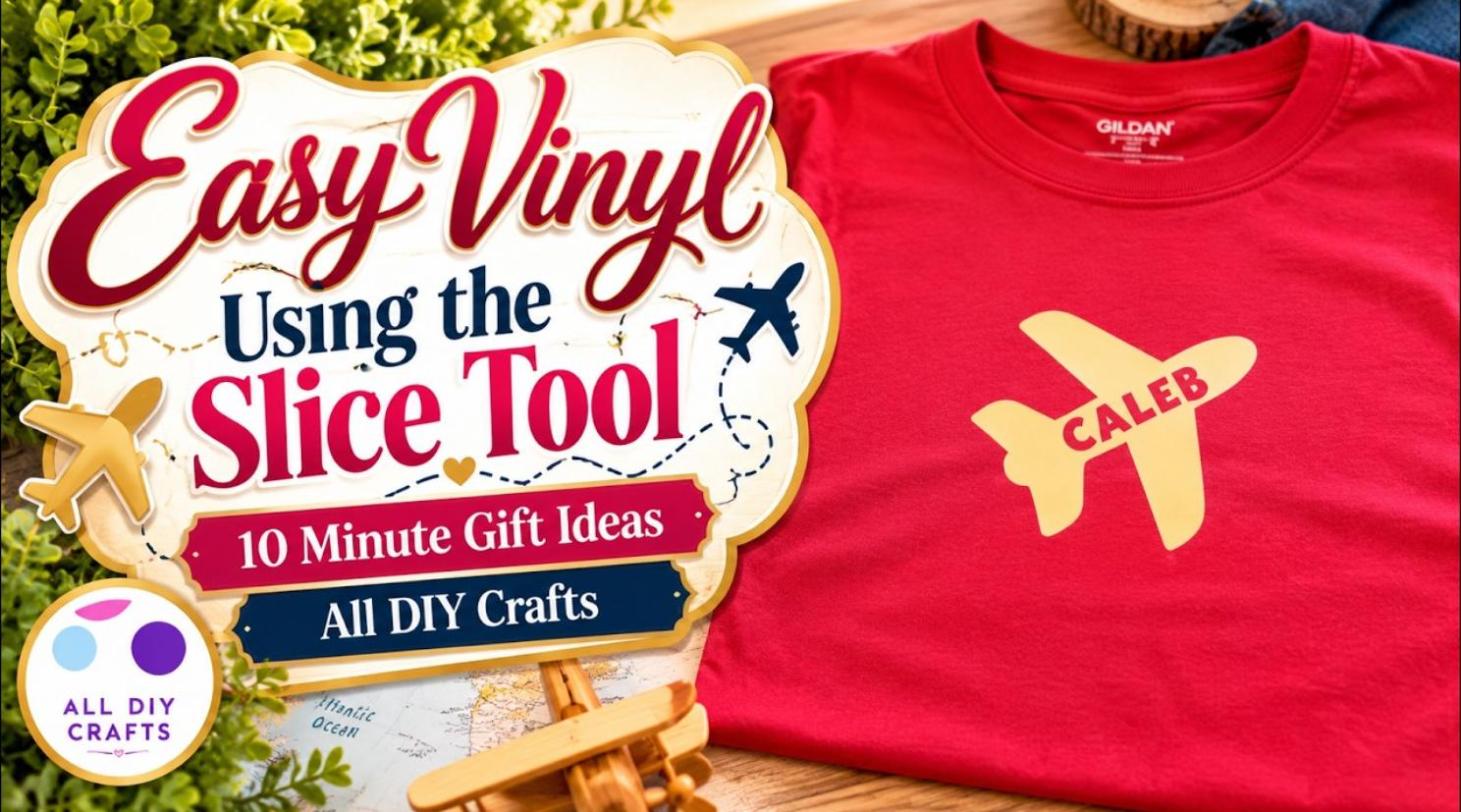 How to slice a name into a design with the Cricut Slice tool