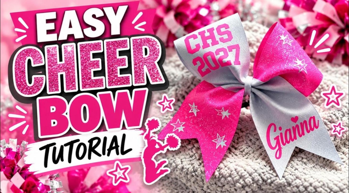 Easy cheer bow tutorial: how to make a big cheer bow step by step