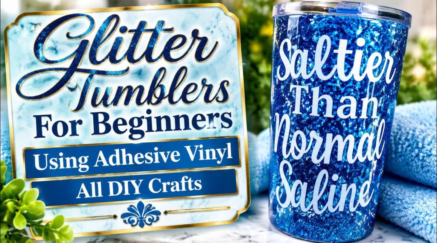 DIY glitter nurse tumbler with epoxy and personalized vinyl