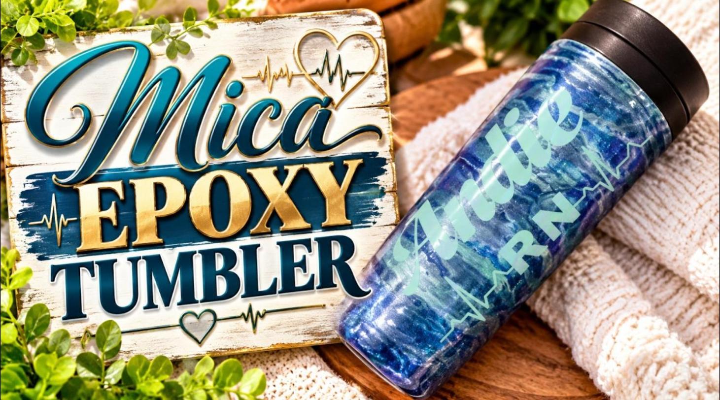 Mica powder epoxy tumbler tutorial for beginners