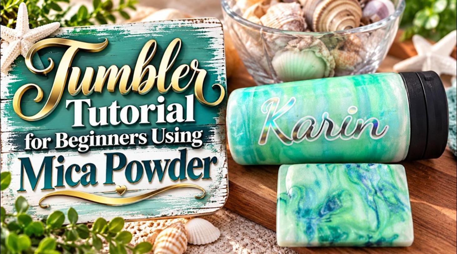 Mica powder tumbler for beginners, matched to handmade soap