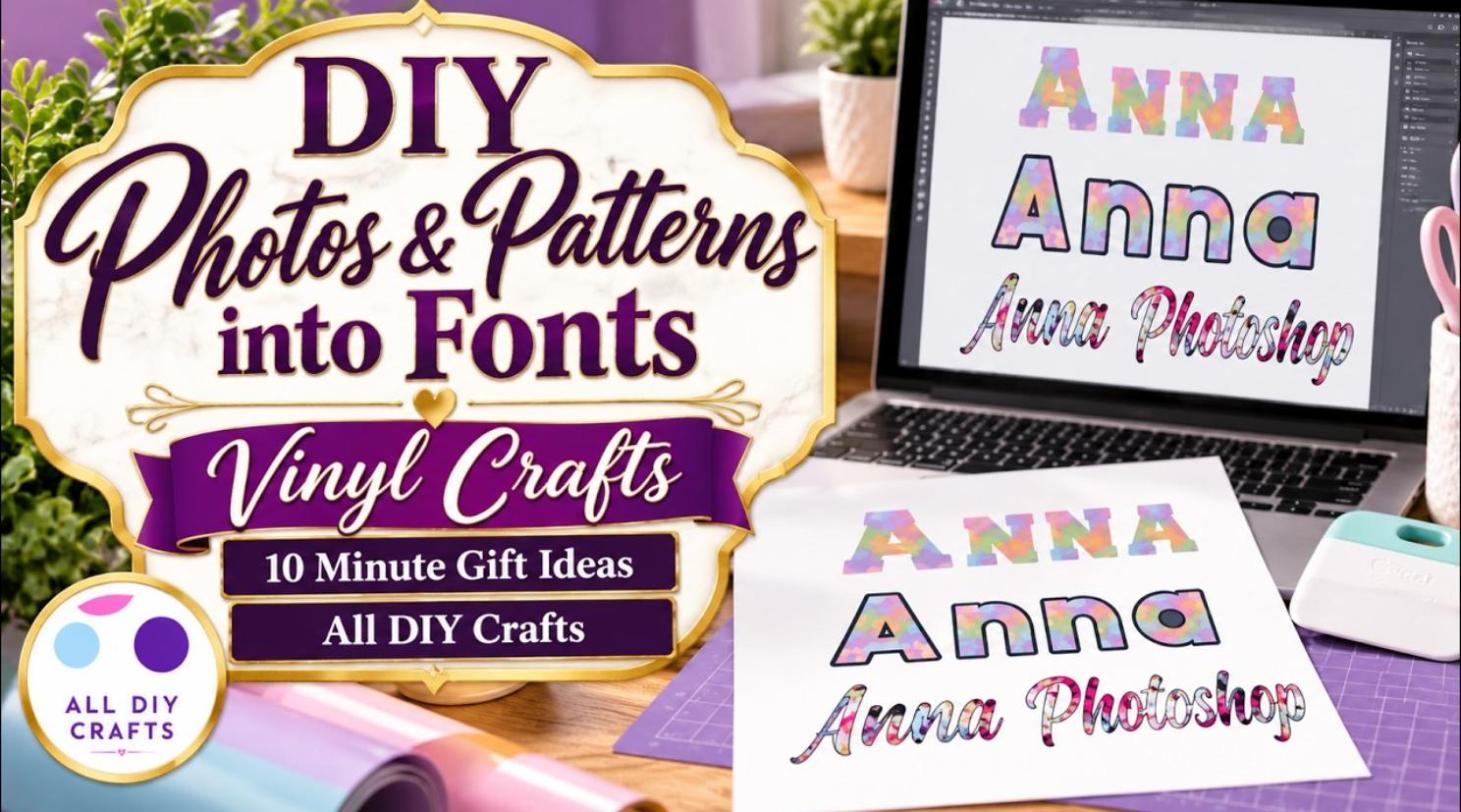 How to put a photo or pattern inside a font in Cricut Design Space