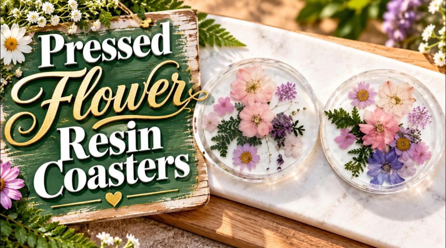 How to make resin coasters with pressed flowers